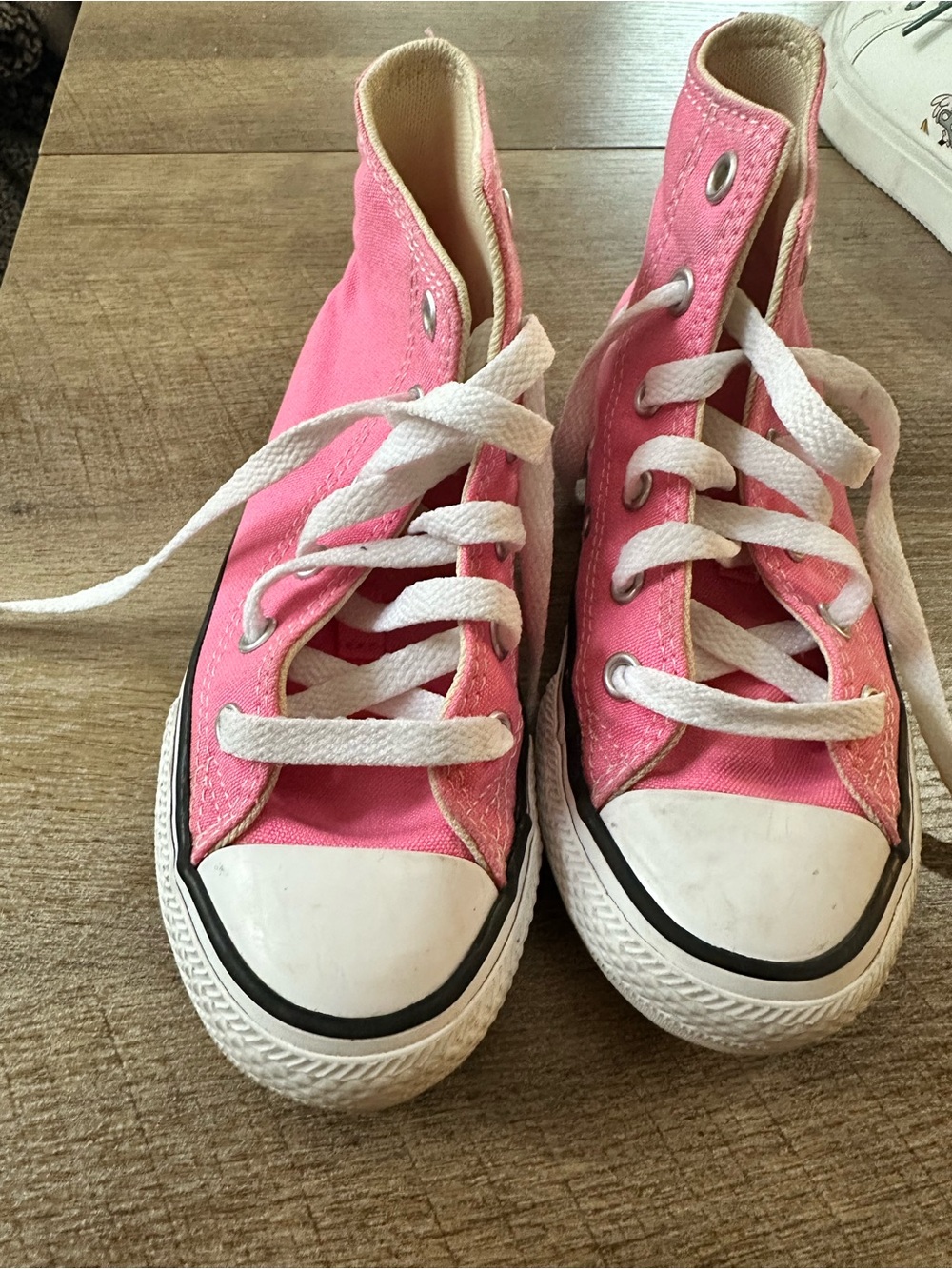 Kids High-Top Canvas Sneakers in Pink